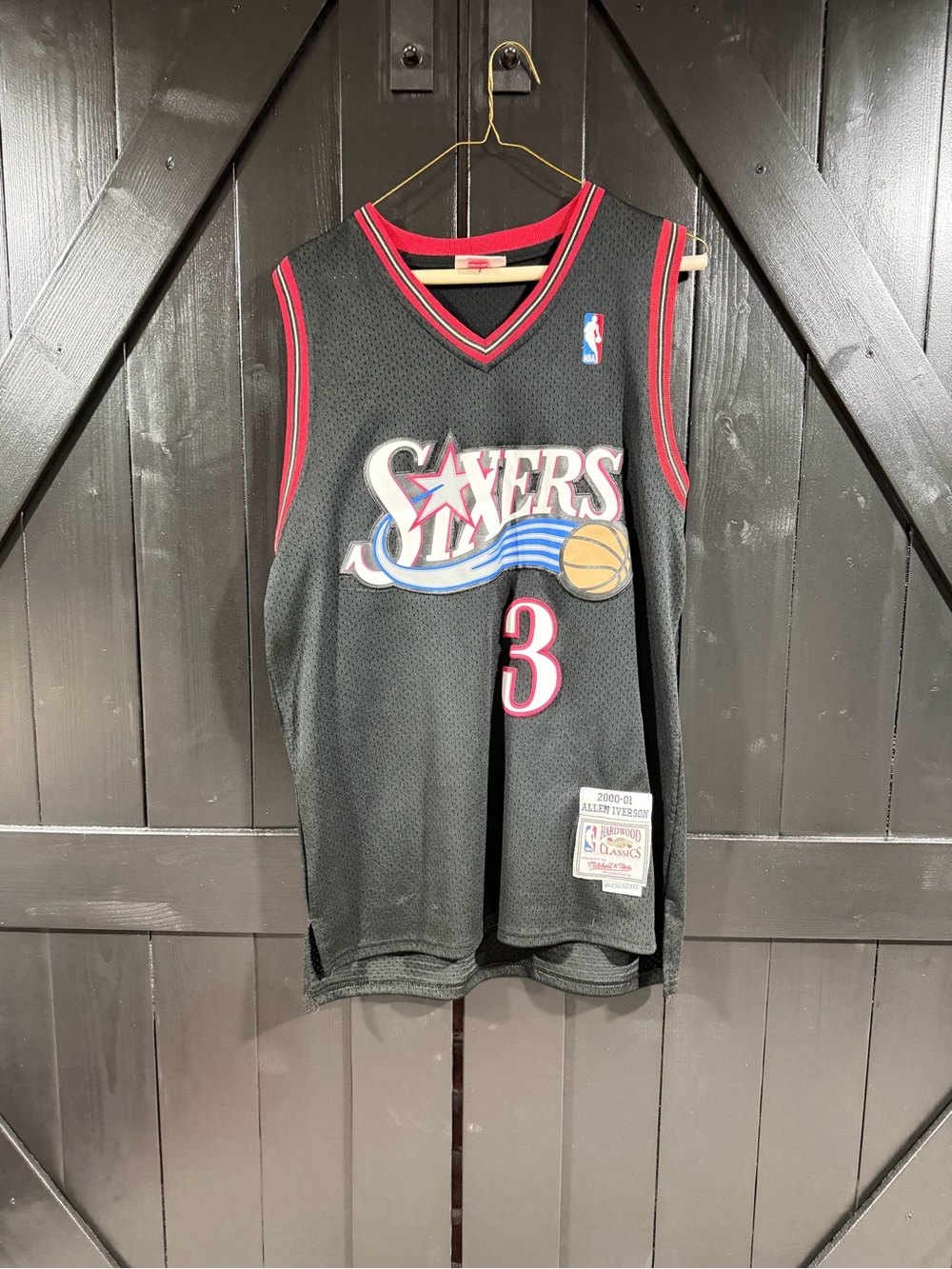 Philadelphia 76ers Allen Iverson #3 Black Retro Jersey